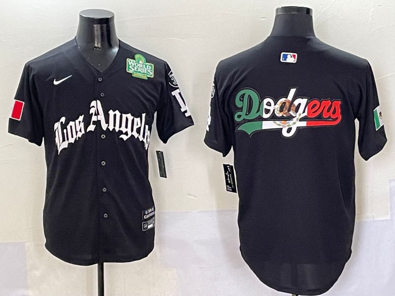 Men Los Angeles Dodgers Blank Black Five generations Joint Name 2025 Nike MLB Jersey style 11->los angeles dodgers->MLB Jersey